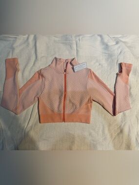 Women's Peach Zip-Front Athletic Jacket by